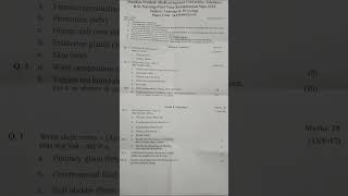 Bsc nursing 1st year question paperanatomy and physiology question paper question mpmsunursing [upl. by Folberth]