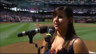 Amanda Kaletsky National Anthem  CitiField  7112015 for the NY Mets [upl. by Fry594]