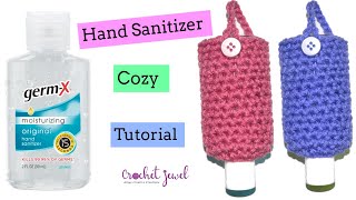 How To Crochet A Hand Sanitizer Holder  DIY Sanitizer Holder [upl. by Nymzaj833]