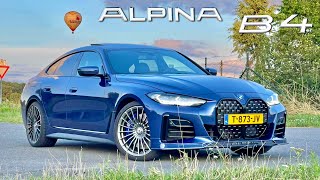 2024 Alpina B4 Gran Coupe  318kmh REVIEW on AUTOBAHN [upl. by Analeh]