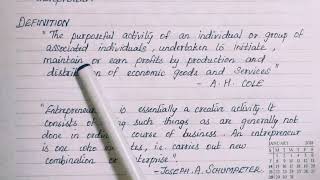 Entrepreneurship  Meaning And Definition Tamil TN PLUS TWO COMMERCE [upl. by Kelby]