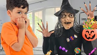 Halloween Adventure for kids  Kernie and Twins Save Mom from Scary Witch 😨 [upl. by Aicad214]