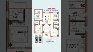 1125 Sqft Latest House plan design shorts houseplan housedesign house floorplan [upl. by Merdith]