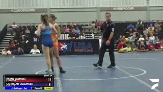 112 Lbs Placement Matches 16 Team  Ayane Jasinski Illinois Vs Carrigan Dellinger Kansas 81ad [upl. by Aliuqa]