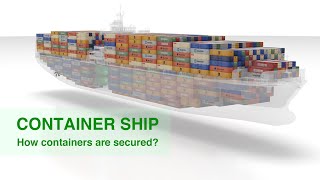 How A Container Ship Secures Containers  Design Safety Container Locating [upl. by Chubb]