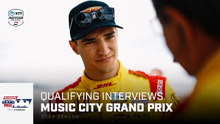 Driver reaction from qualifying for the 2024 Music City Grand Prix  INDYCAR [upl. by Haropizt]