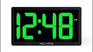 🕧🔋Battery amp SetupAcurite 10 Inch LED Digital ClockModel 75111M No Alarm [upl. by Earahc280]