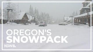 Oregon sees modest late winter additions to mountain snowpack [upl. by Maxma779]