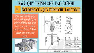 Bài 2 Quy trình chế tạo cơ khí [upl. by Atonsah]