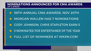 58th CMA Awards nominations announced [upl. by Eilsek]