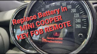 MINI COOPER key fob battery replacement [upl. by Stodder236]