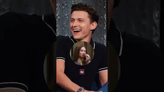 Tom Holland amp Zendaya share a sweet moment over British snack shorts tomholland hollywood actor [upl. by Mallin824]