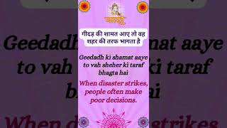 HINDI KAHAVAT Geedad ki shamat aaye to vah sheher ki taraf bhagta hai hindiproverbs hindiquotes [upl. by Jandel]