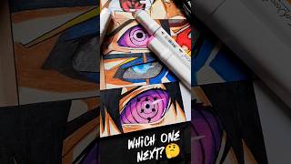 Draw Sasukes Rinne Sharingan Like a Pro 💪shorts anime naruto drawing tutorial [upl. by Olenolin]