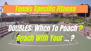 Tennis Fitness Training For Doubles POACHING [upl. by Llerdnam]