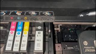 hp Officejet pro 6960 printhead clean [upl. by Lledniuq]