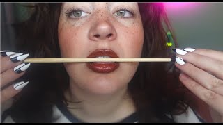 ASMR nibbling amp biting on things intense mouth sounds nibbling amp teeth sounds pencil noms [upl. by Anneirb498]