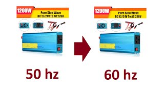 50 hz TO 60 hz  CONVERTING PURE SINE WAVE INVERTER FREQUENCY RATING [upl. by Elrebma701]