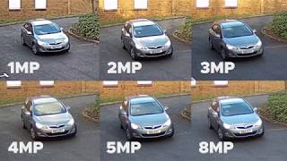 Gaia CCTV What do megapixels mean to your CCTV system Resolutions 1MP8MP compared [upl. by Imoian728]