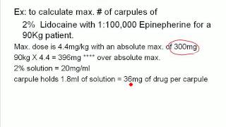 Calculating Maximum Doses of Anesthetic [upl. by Oahc]