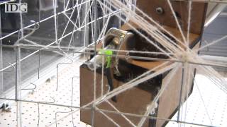 Robotic spider weaves web at MIT Media Lab [upl. by Yelrak]