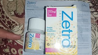 Zetro Syrup Uses  Zetro specifications  Azithromycin uses  Azithromycin ke fayde in hindhi [upl. by Relyuc]