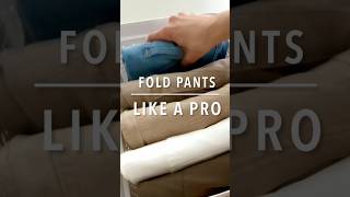 My favourite way to fold pants and jeans foldinghacks foldinglaundry [upl. by Shaff481]