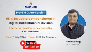 Interaction session by CEO Bhashini HEI amp Incubators empanelment in DIBD [upl. by Anin]