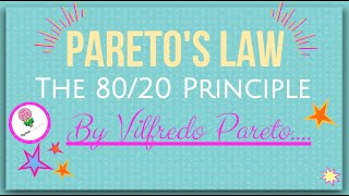 The 8020 Principle Paretos Law by Vilfredo Pareto Animated Summary [upl. by Eeniffar]