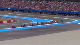 moment of Alex Rns crash Assen lap 1 turn 1 MotoGP main race [upl. by Razal]