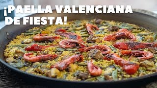 La Paella de fiesta es una paella mixta y es una de las mejores paellas valencianas [upl. by Sibilla]