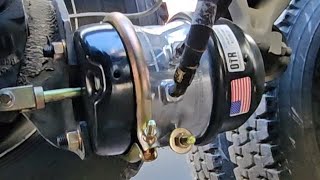 Semi TruckTrailer Brake Chamber diagnosis and replacement [upl. by Aniroz]