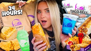 I Only Ate TACO BELL FAVORITES For 24 HOURS [upl. by Triplett34]