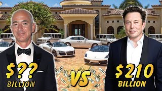 Jeff Bezos vs Elon Musk  LIFESTYLE BATTLE [upl. by Yettie]