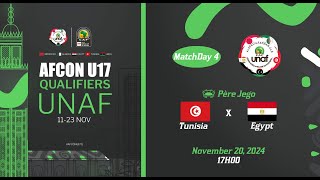 U17 AFCON 2025 Qualifiers  UNAF Tunisie vs Egypte [upl. by Yrrac]