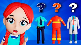 Where Is My Police Officer Uniform Song  Kids Songs and Nursery Rhymes  Lights Kids 3D [upl. by Titos]