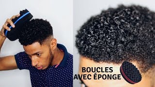 COMMENT DÉFINIR SES BOUCLES AVEC UNE ÉPONGE  ROUTINE CHEVEUX BOUCLÉS GARÇON [upl. by Lyudmila755]