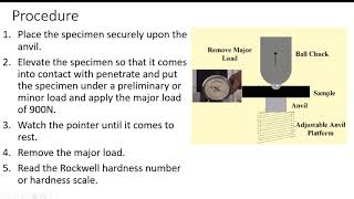 Rockwell Hardness test to find the BHNRockwell hardness number of mild steel [upl. by Nowaj530]