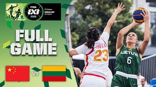 China v Lithuania  Women  Full Game  Crelan FIBA 3x3 World Cup 2022 [upl. by Aihsoem]