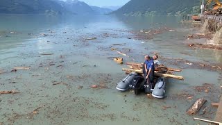 Two people injured after mudslide in Switzerland [upl. by Remlap564]