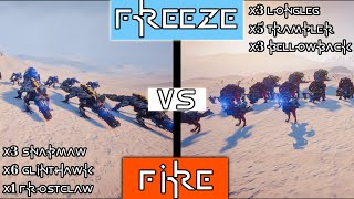 Freeze VS Fire Showdown  Horizon Zero Dawn M vs M [upl. by Nisay]