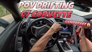 POV DRIFTING IN C7 CORVETTE FOR THE FIRST TIME [upl. by Enrak]