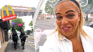 RIDING A HORSE AND CARRIAGE THROUGH MCDONALDS DRIVE THRU [upl. by Lazaro]