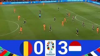 Romania vs Netherlands 03  UEFA Euro 2024  Match Highlights [upl. by Ahsatsana]