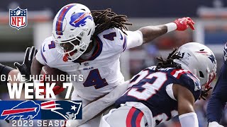 Buffalo Bills vs New England Patriots  2023 Week 7 Game Highlights [upl. by Darce708]