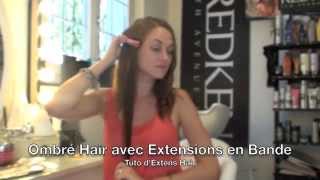 Ombré Hair TUTO avec Extension de Cheveux en bande [upl. by Lirret207]