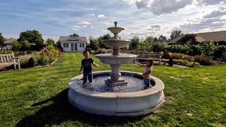 Setting Up the Most Glorious Fountain in the Cut Flower Garden 🤩⛲️💦  Garden Answer [upl. by Smith550]