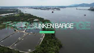 SUNKEN BARGE SINARAN PAGI  SUNGAI MANJUNG  4K [upl. by Kcor]