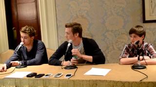 RedCarpetEndings Interview with Max Irons Jake Abel amp Chandler Canterbury [upl. by Eirrej106]