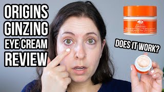 ORIGINS GINZING EYE CREAM REVIEW [upl. by Odnaloy527]